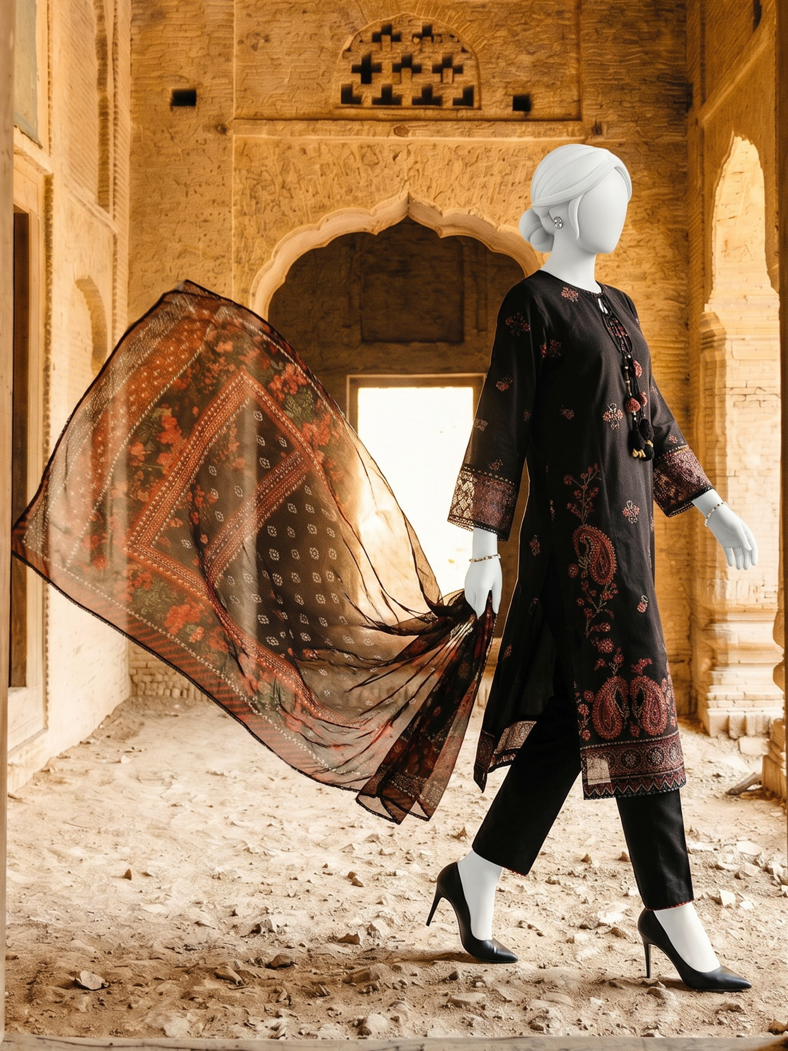 Lawn Embroidered 3 Piece Unstitched | PJBWUE-2601167