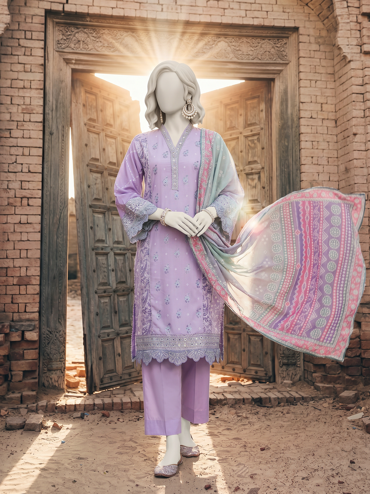 Lawn Embroidered 3 Piece Unstitched | PJBWUE-2601168
