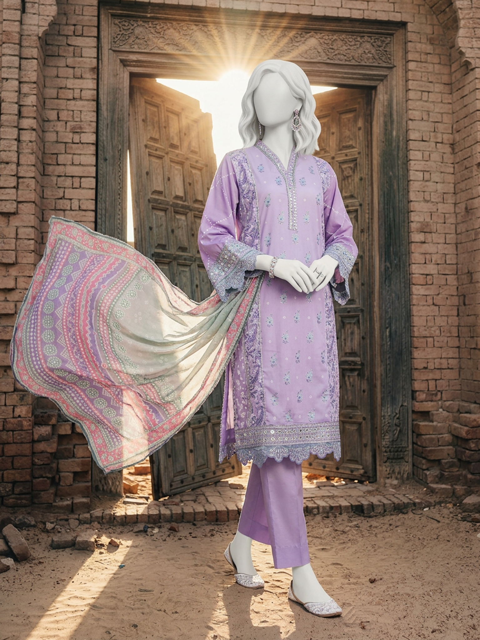Lawn Embroidered 3 Piece Unstitched | PJBWUE-2601168