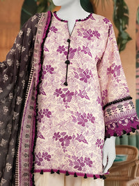 Lawn Printed 3Pc Unstitched Suit | PJBWU-2501136-B