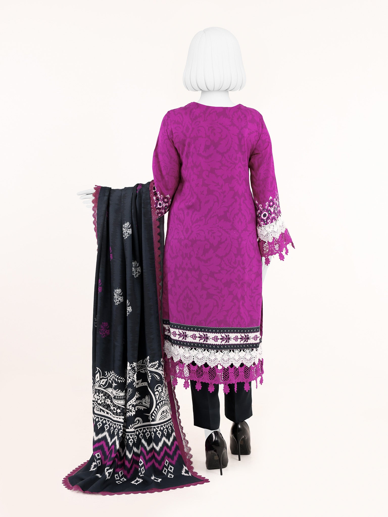 Printed Doria Viscose 3Pc Unstitched Suit | PJDR-250915