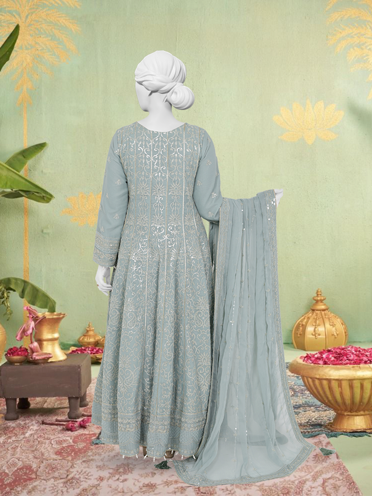 Chiffon Rang-e-Sahar 3Pc Unstitched Suit | PJLUXU-251053