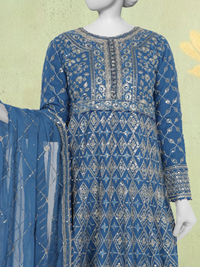 Chiffon Rang-e-Sahar 3Pc Unstitched Suit | PJLUXU-251054