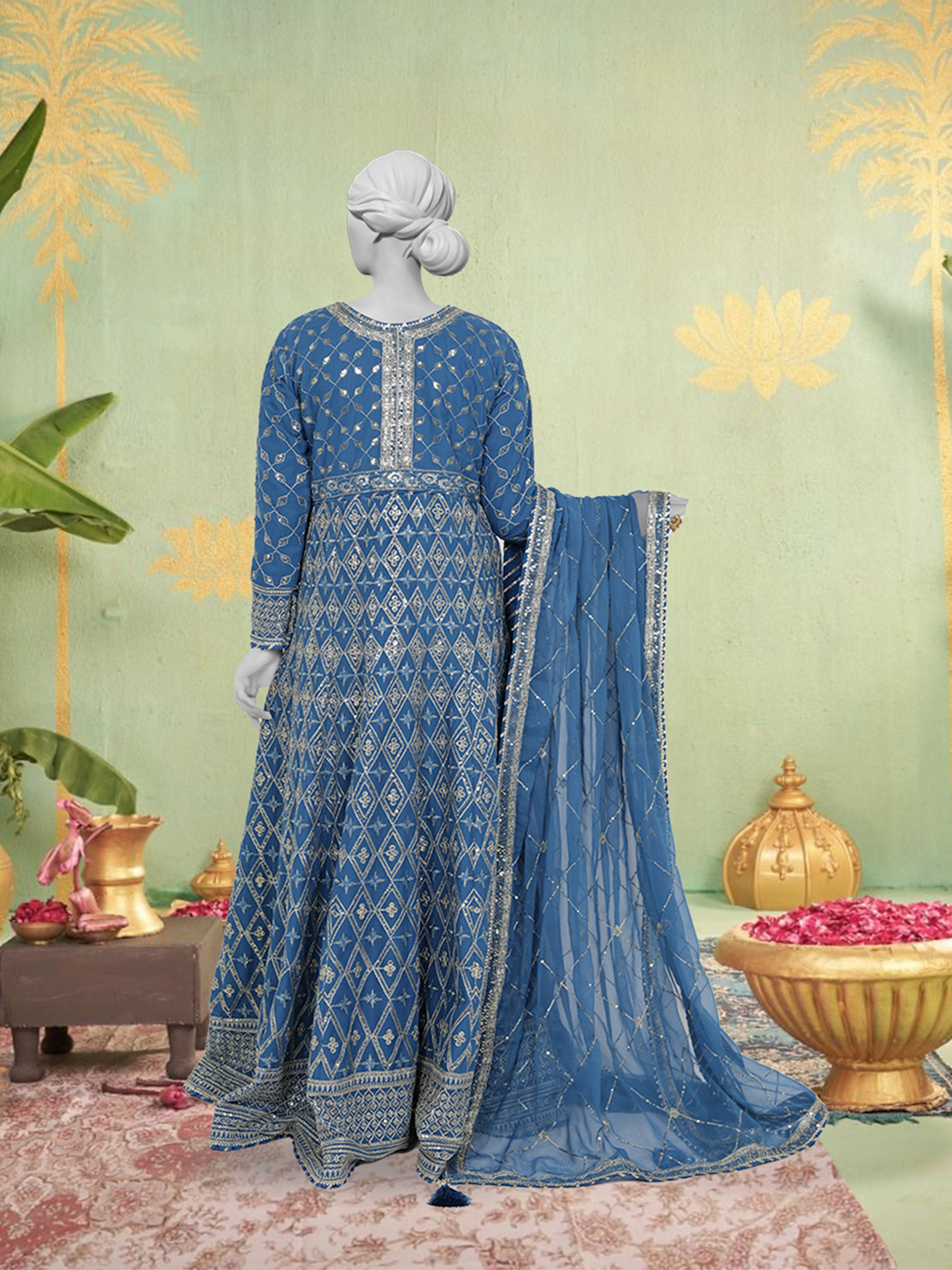 Chiffon Rang-e-Sahar 3Pc Unstitched Suit | PJLUXU-251054