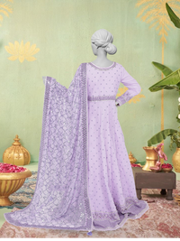 Chiffon Rang-e-Sahar 3Pc Unstitched Suit | PJLUXU-251055