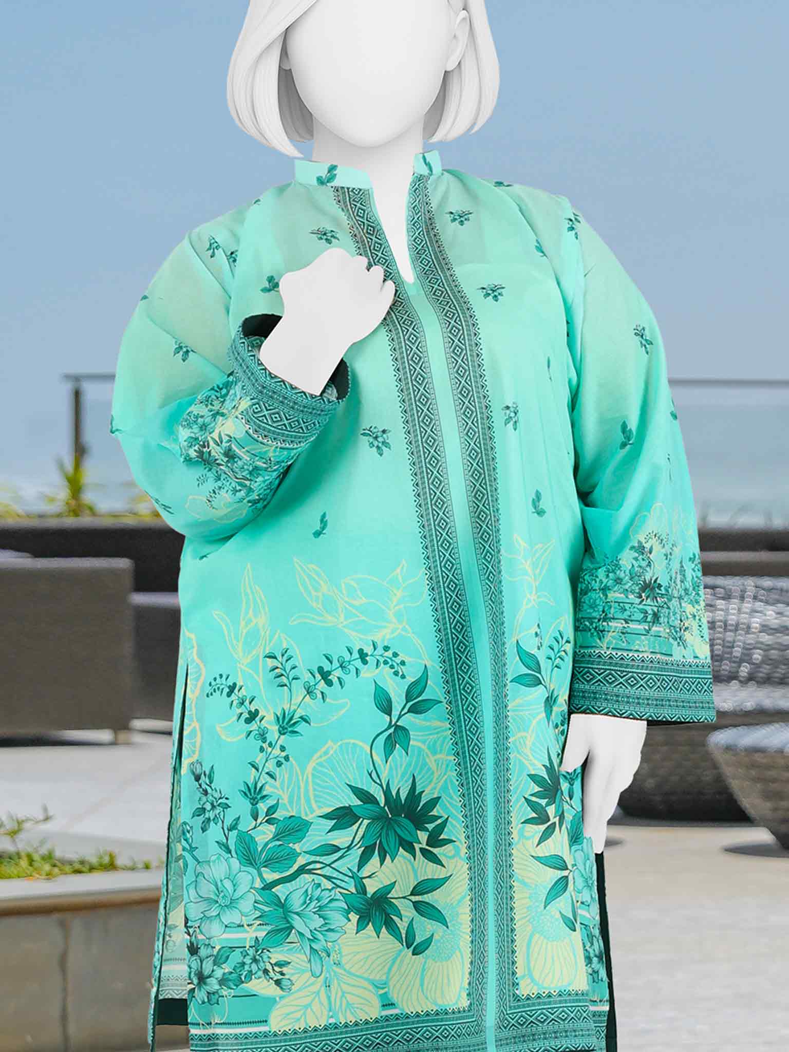 Printed Lawn Co-Ord Set  | PJLWUC-25001