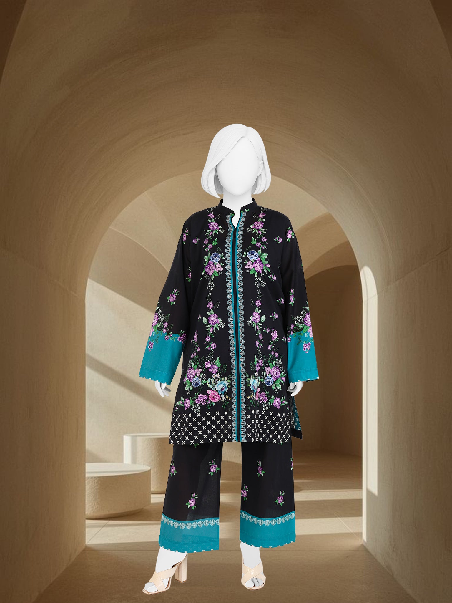 Printed Lawn Co-Ord Set  | PJLWUC-25003