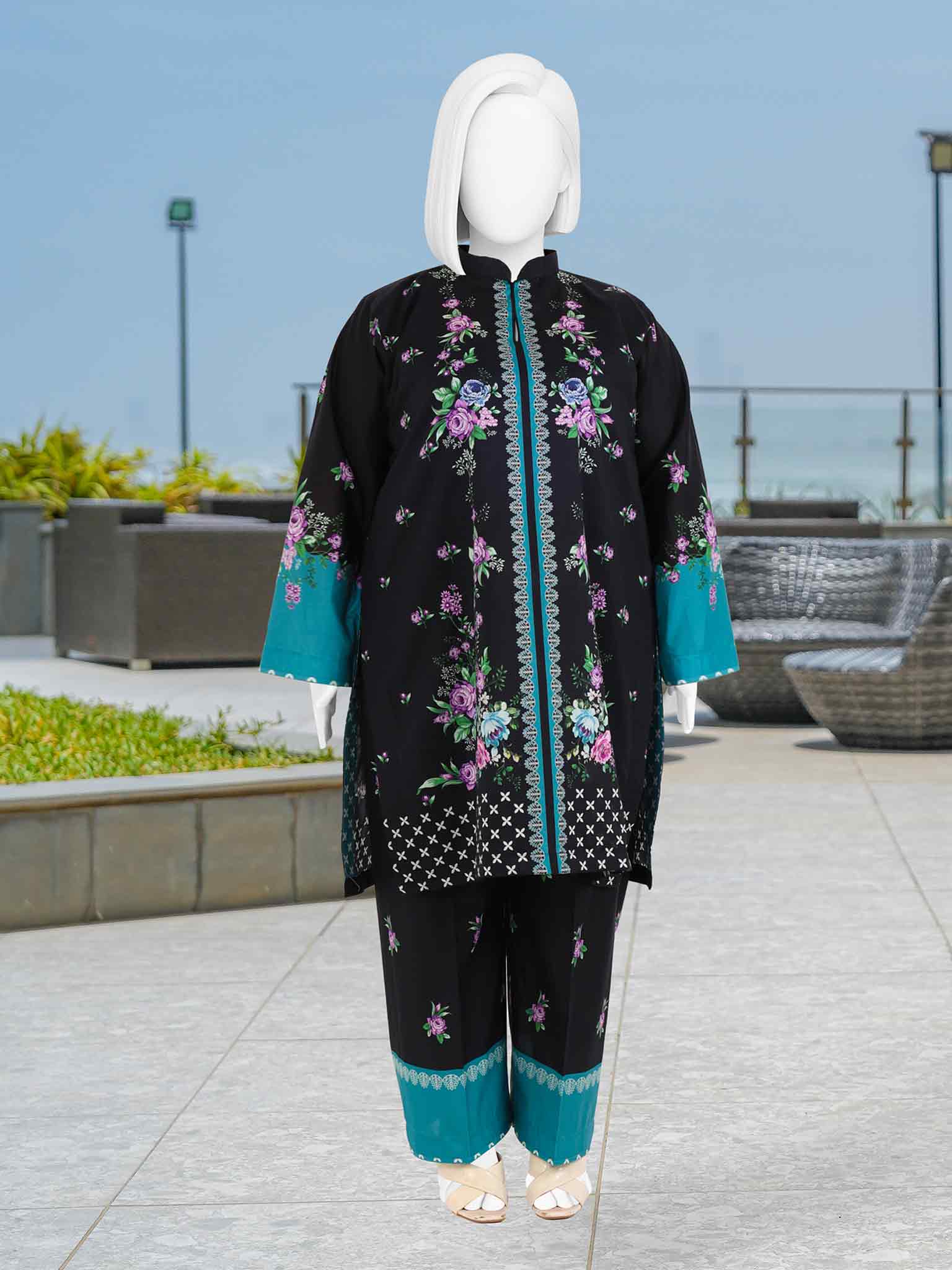 Printed Lawn Co-Ord Set  | PJLWUC-25003