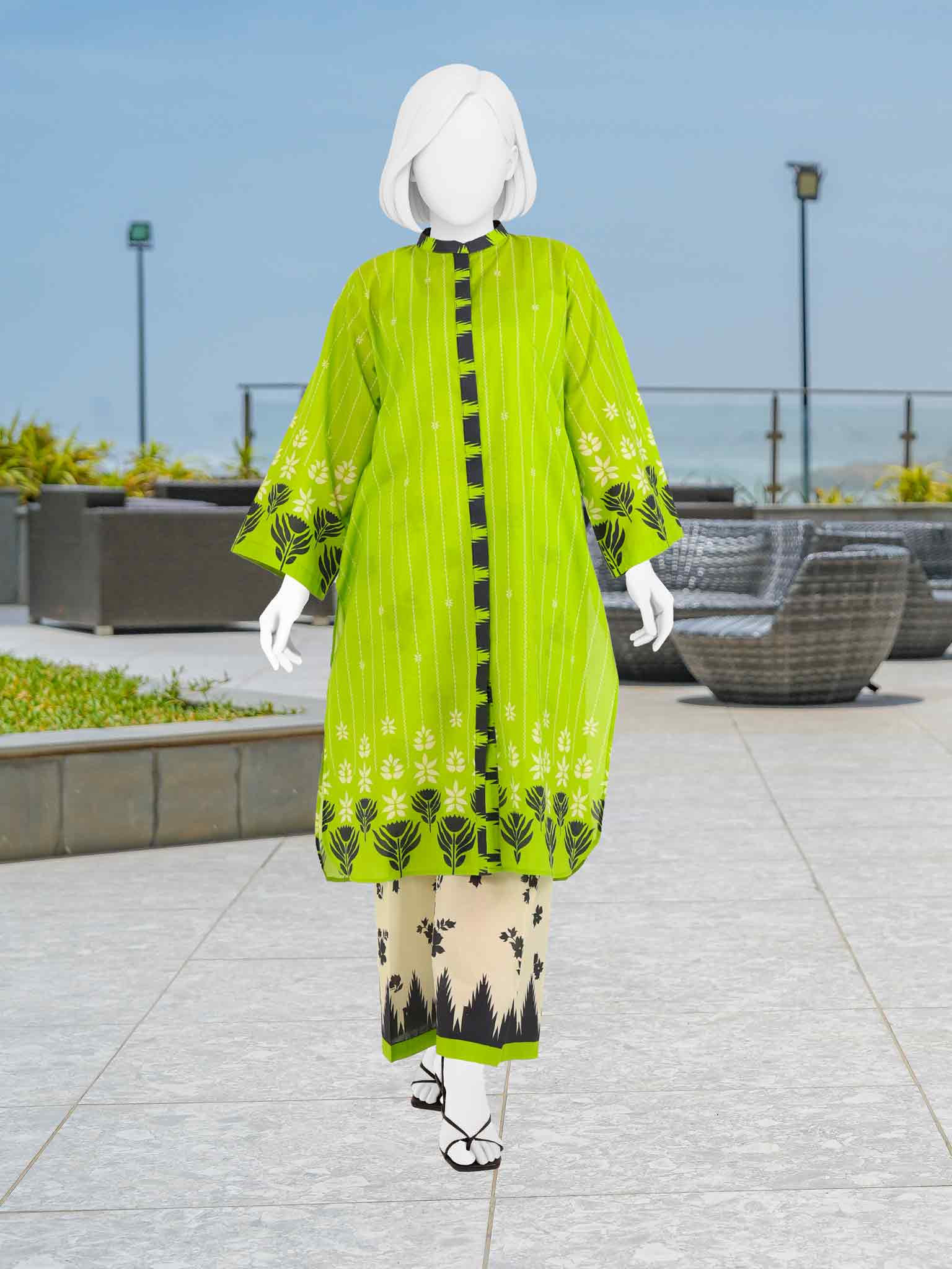 Printed Lawn Co-Ord Set  | PJLWUC-25005