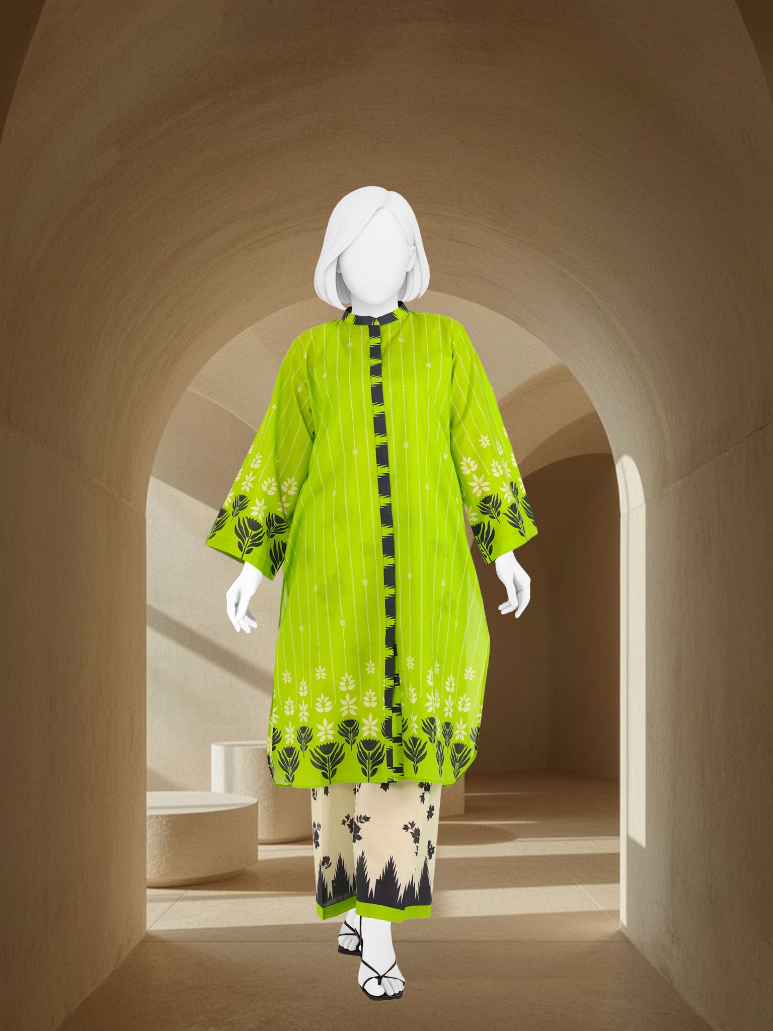 Printed Lawn Co-Ord Set  | PJLWUC-25005