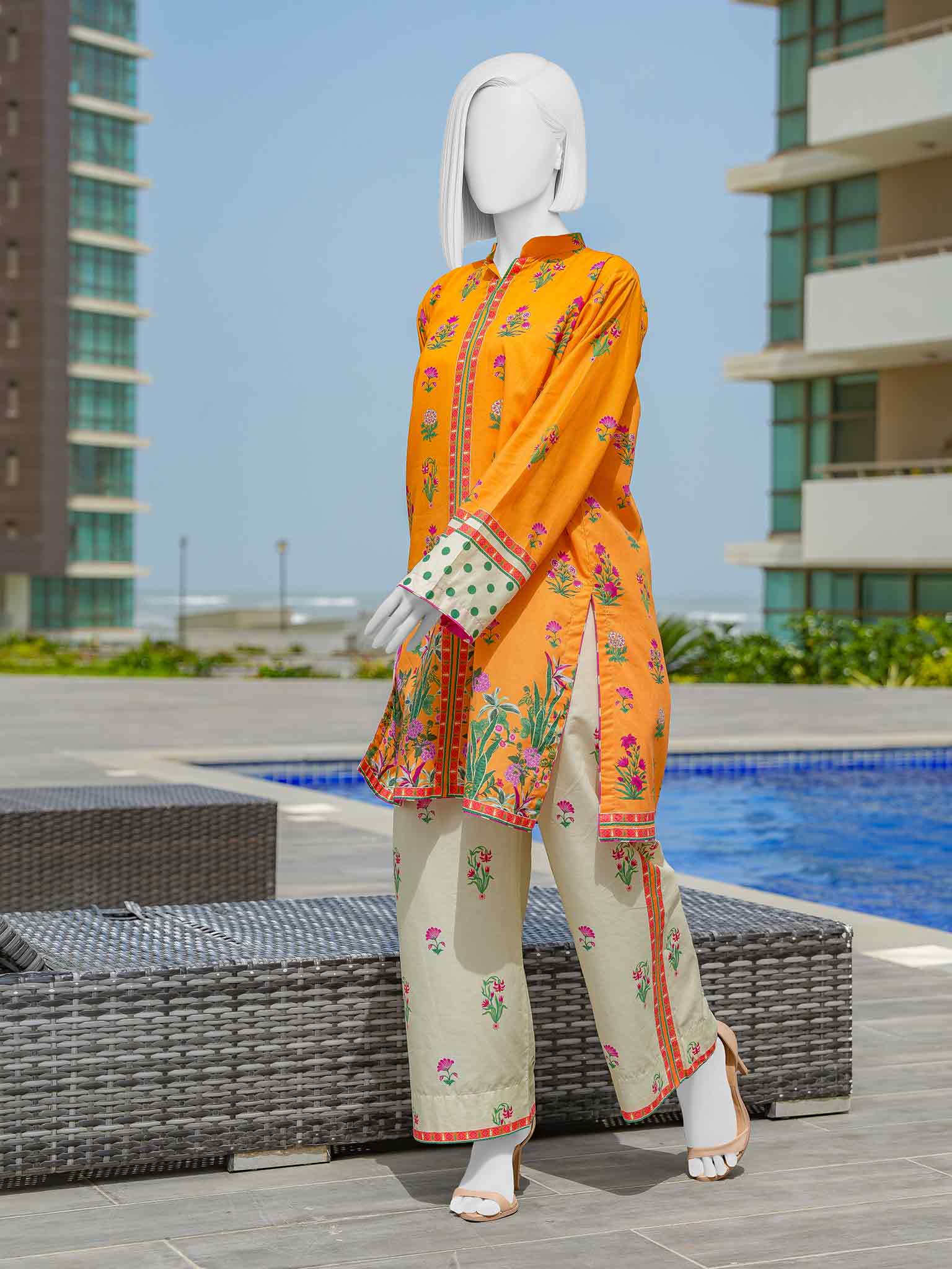 Printed Lawn Co-Ord Set  | PJLWUC-25008