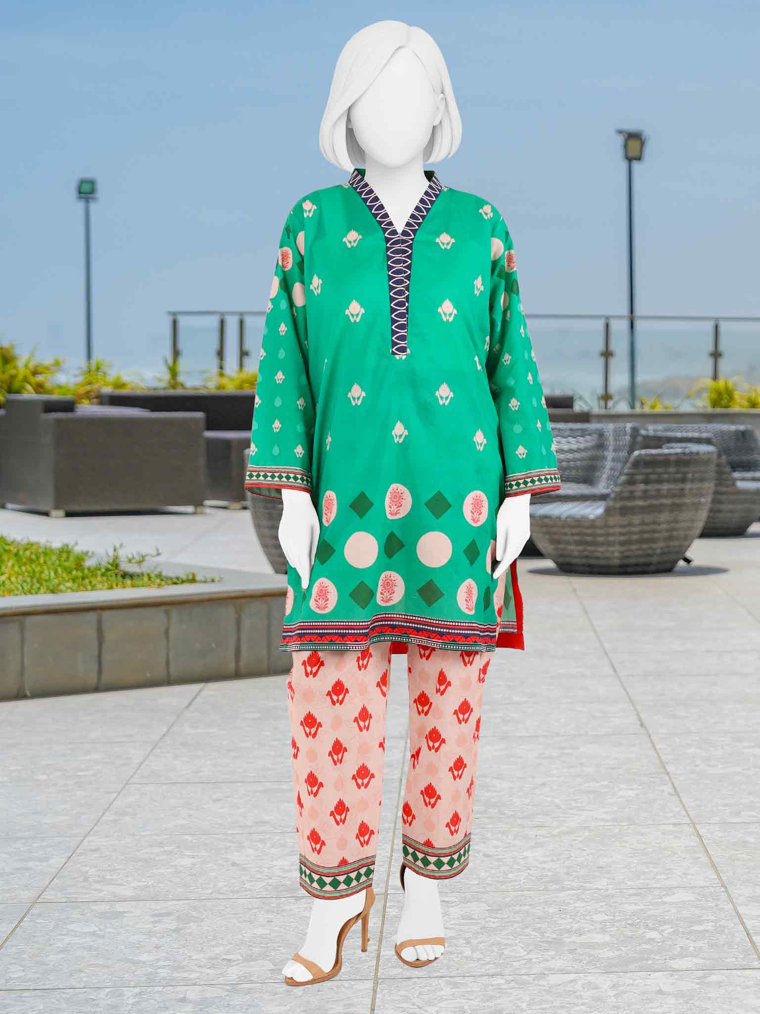 Printed Lawn Co-Ord Set  | PJLWUC-25010