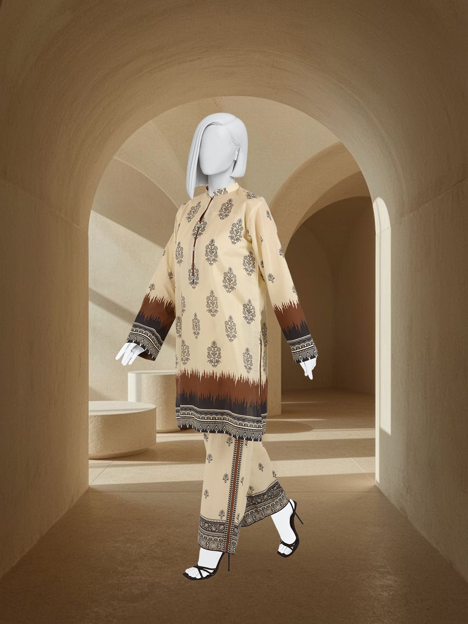 Printed Lawn Co-Ord Set  | PJLWUC-25017