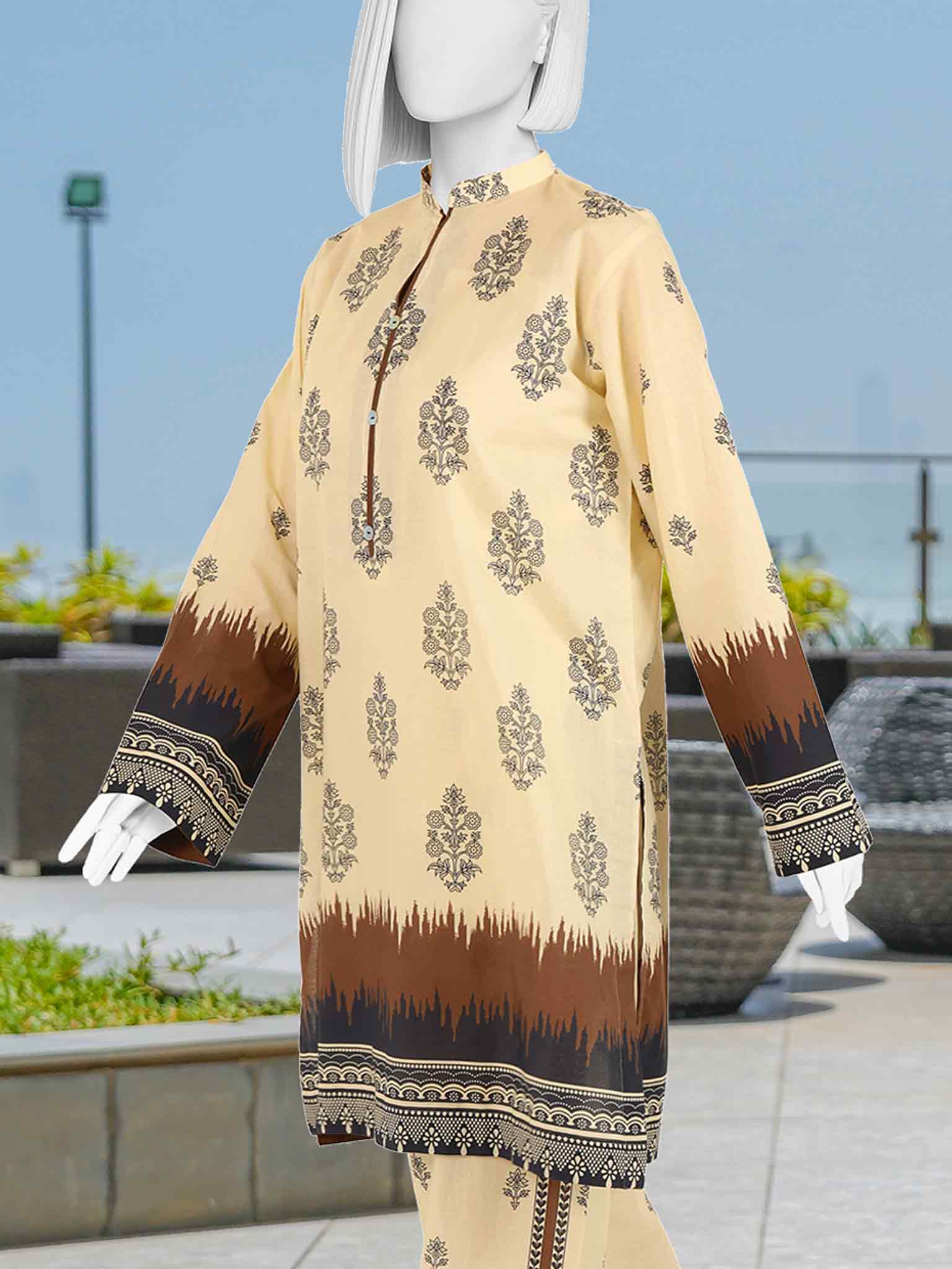 Printed Lawn Co-Ord Set  | PJLWUC-25017