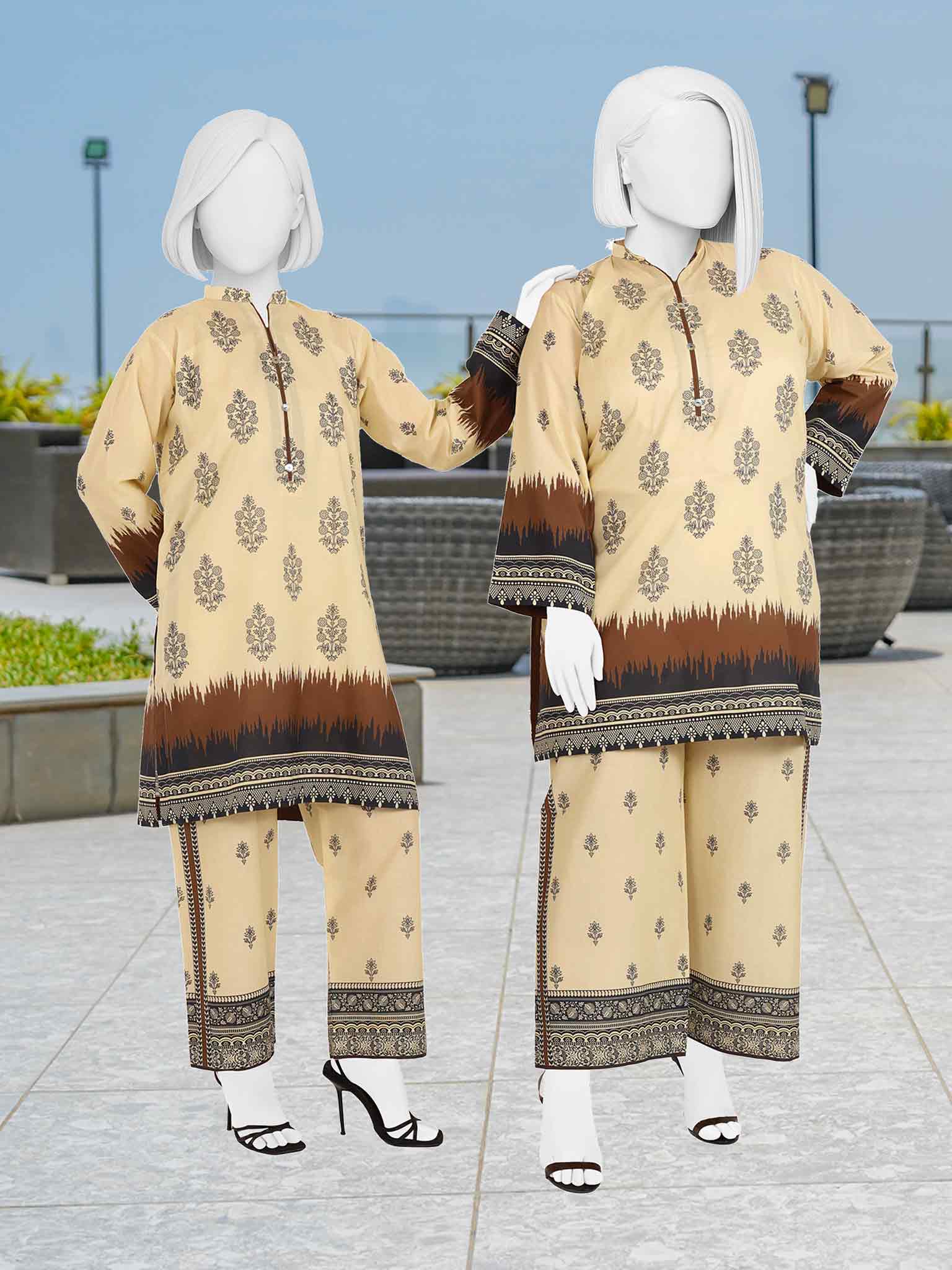 Printed Lawn Co-Ord Set  | PJLWUC-25017