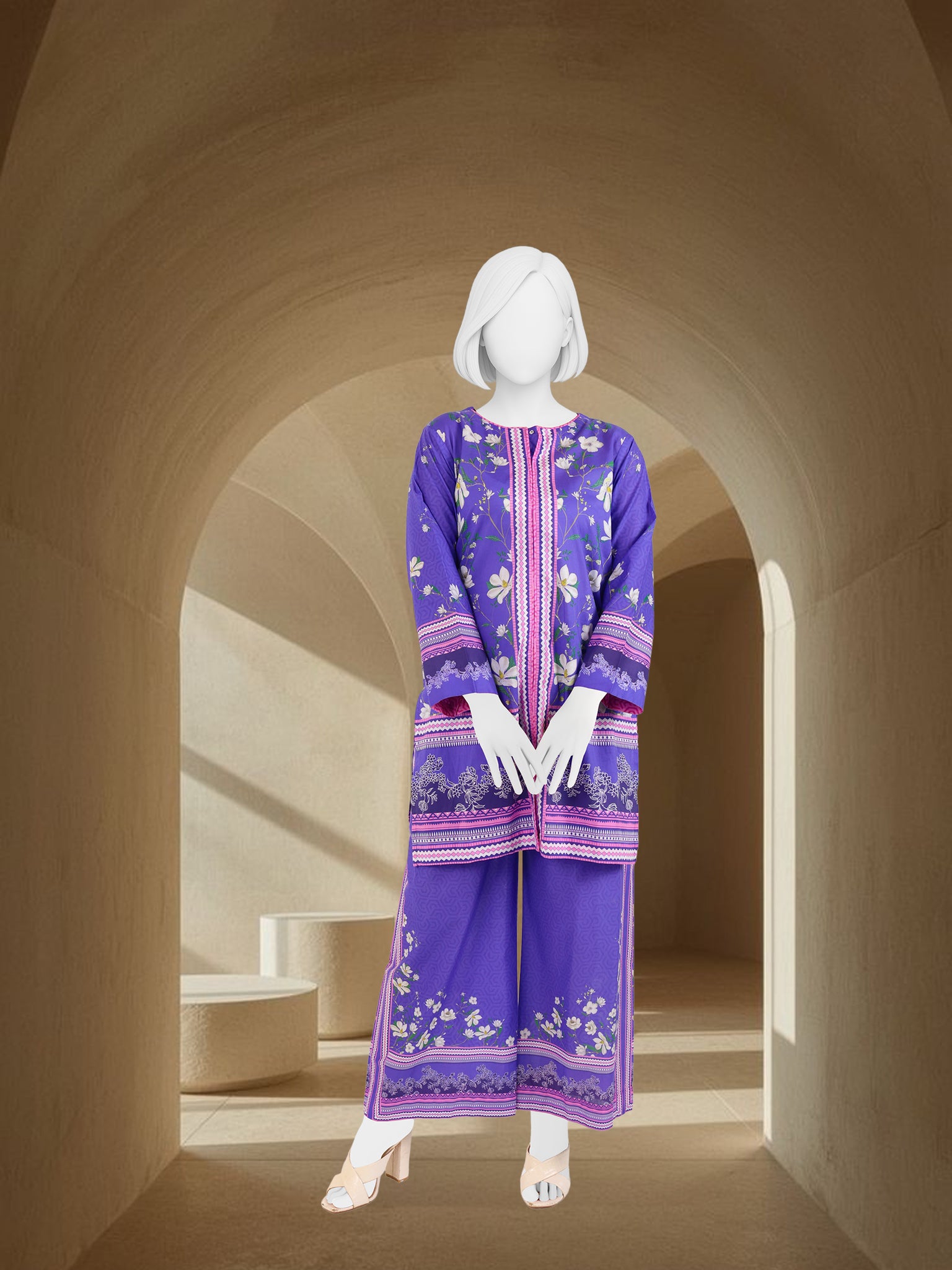 Printed Lawn Co-Ord Set  | PJLWUC-25019