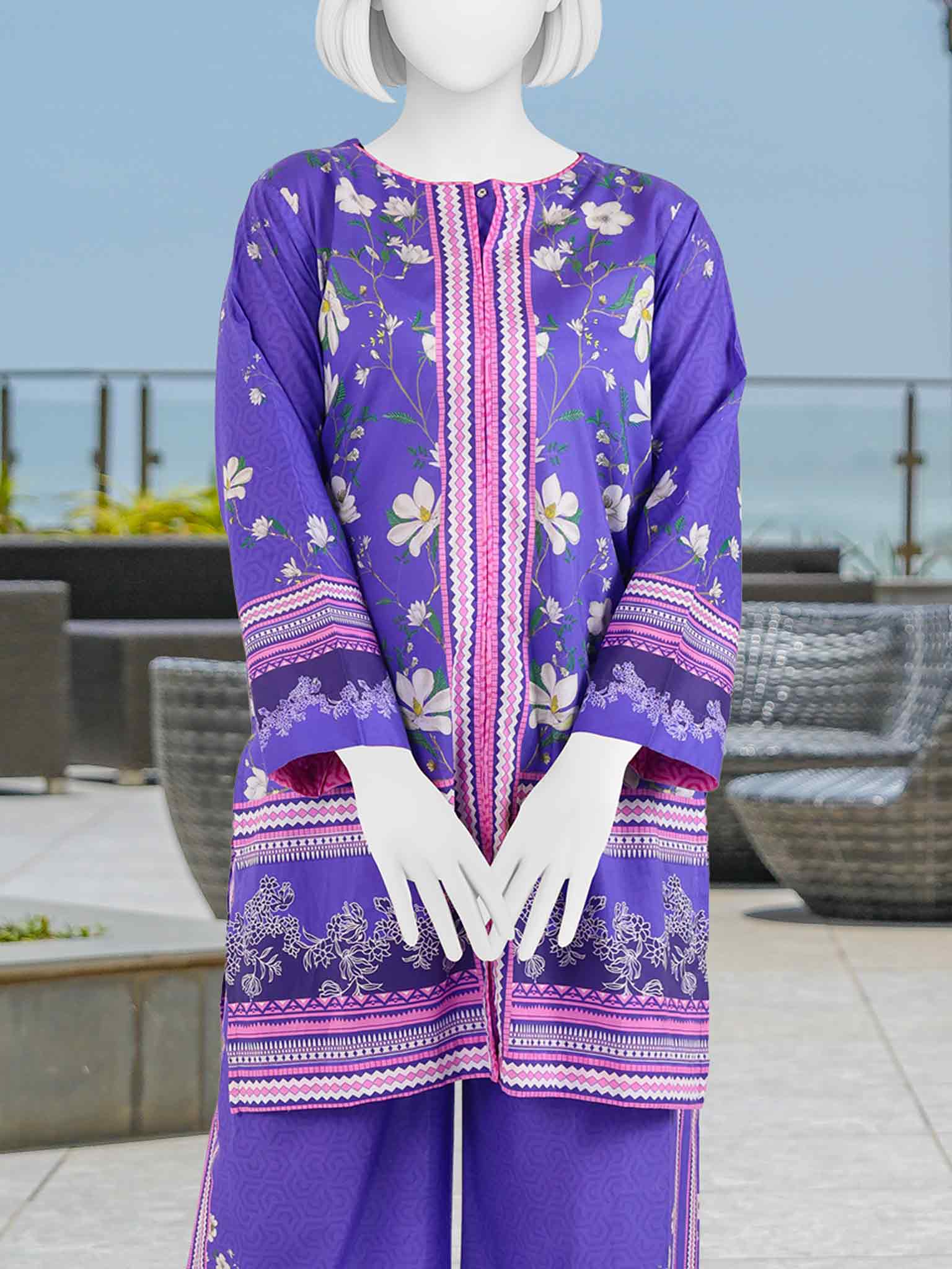 Printed Lawn Co-Ord Set  | PJLWUC-25019
