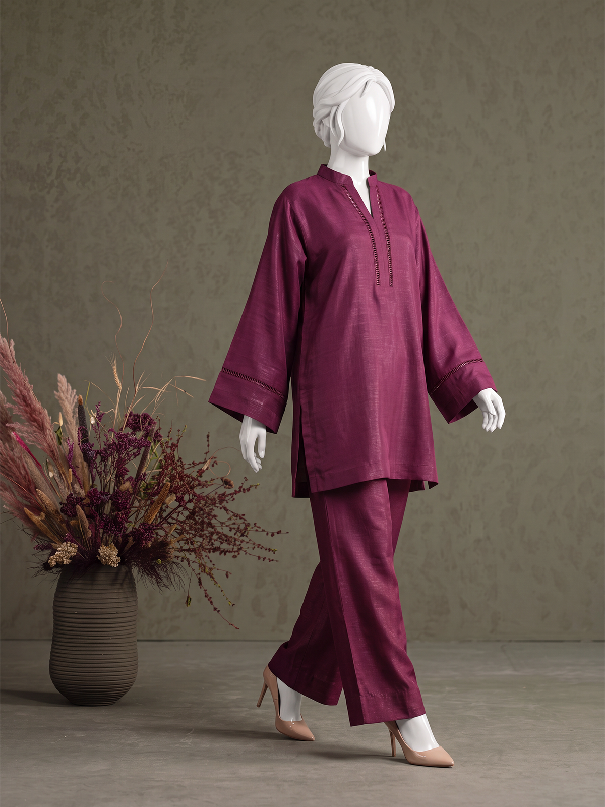 2Pc Stitched Suit Lumé | PJPWS-250592-A