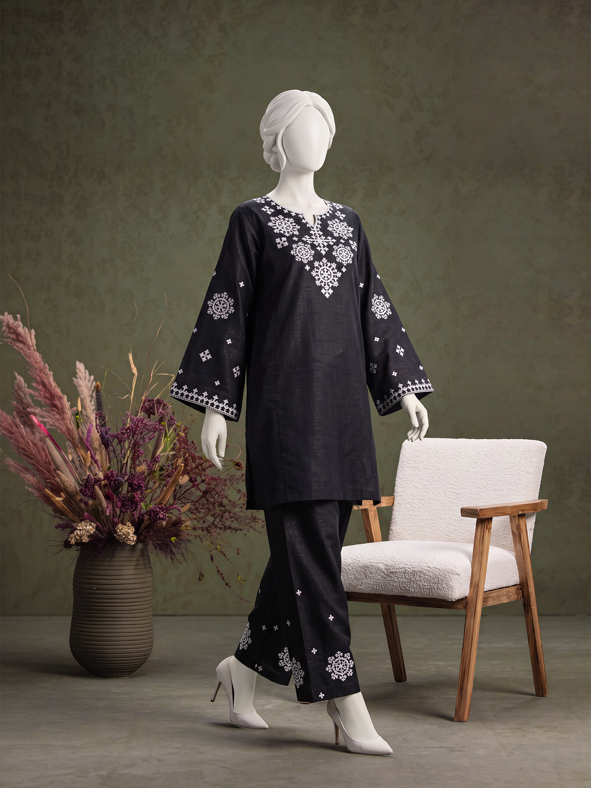 2Pc Stitched Suit Lumé | PJPWS-250593-A