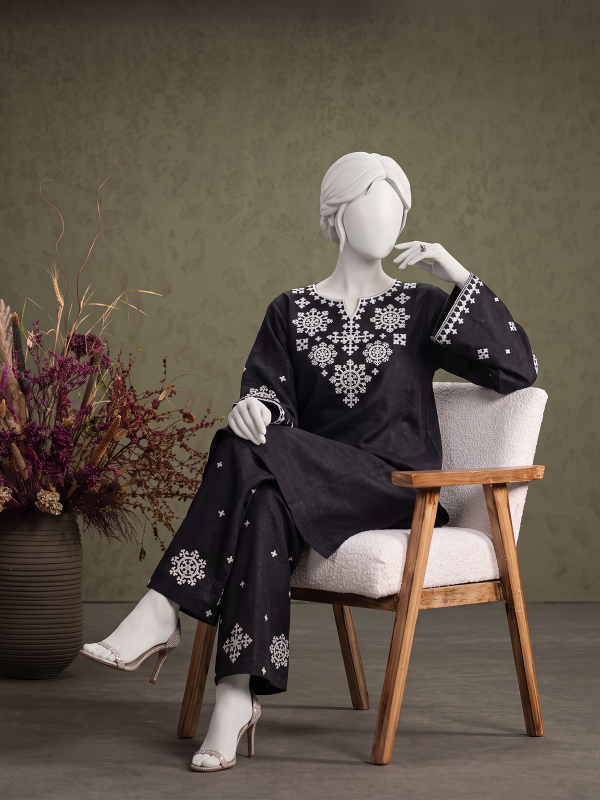 2Pc Stitched Suit Lumé | PJPWS-250593-A
