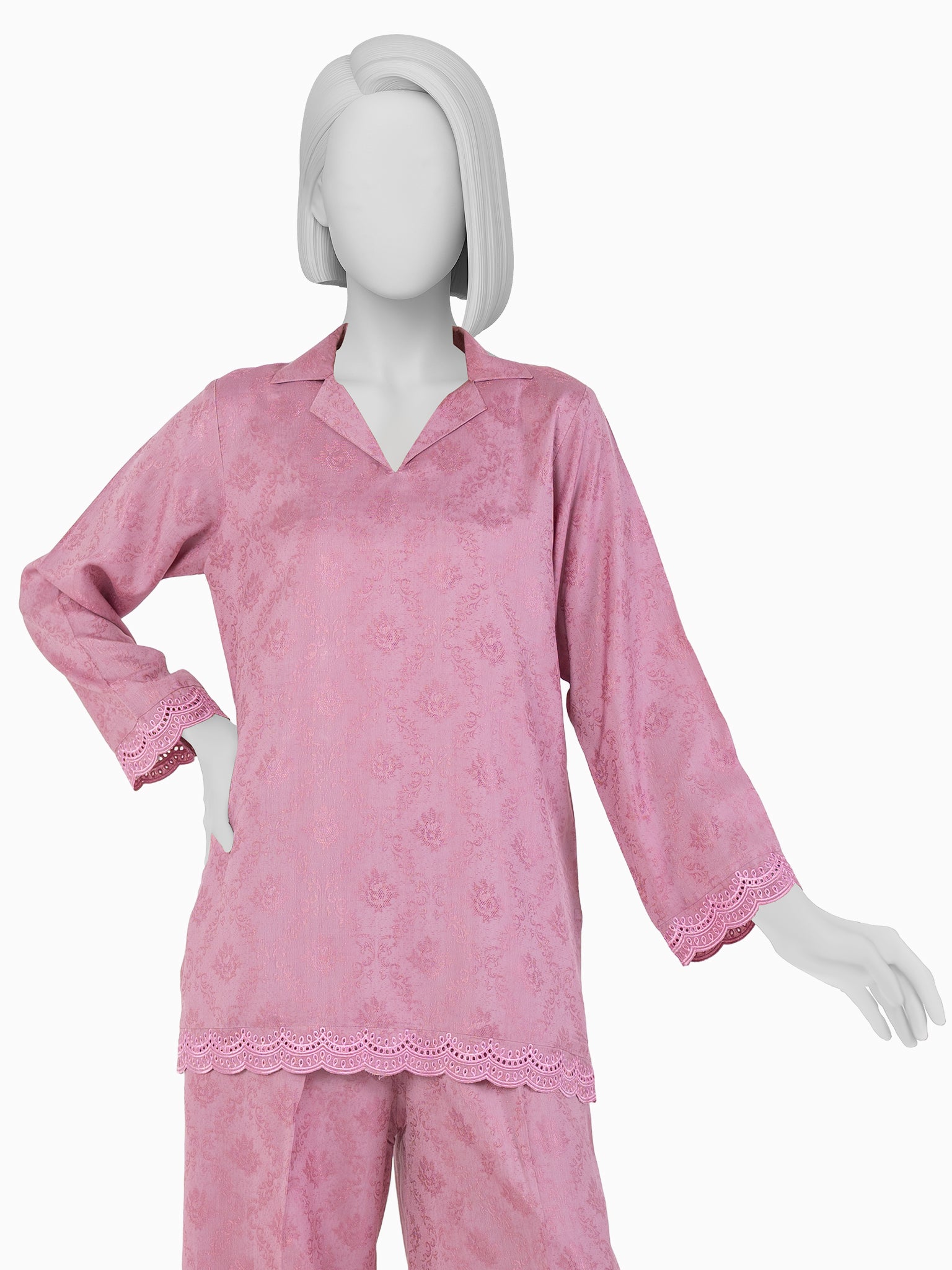 Luxury Jacquard Co-Ord Set  | PJPWS260590A