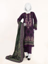 Printed Slub Viscose 3Pc Unstitched Suit | PJSL-250910