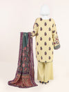Printed Slub Viscose 3Pc Unstitched Suit | PJSL-250911