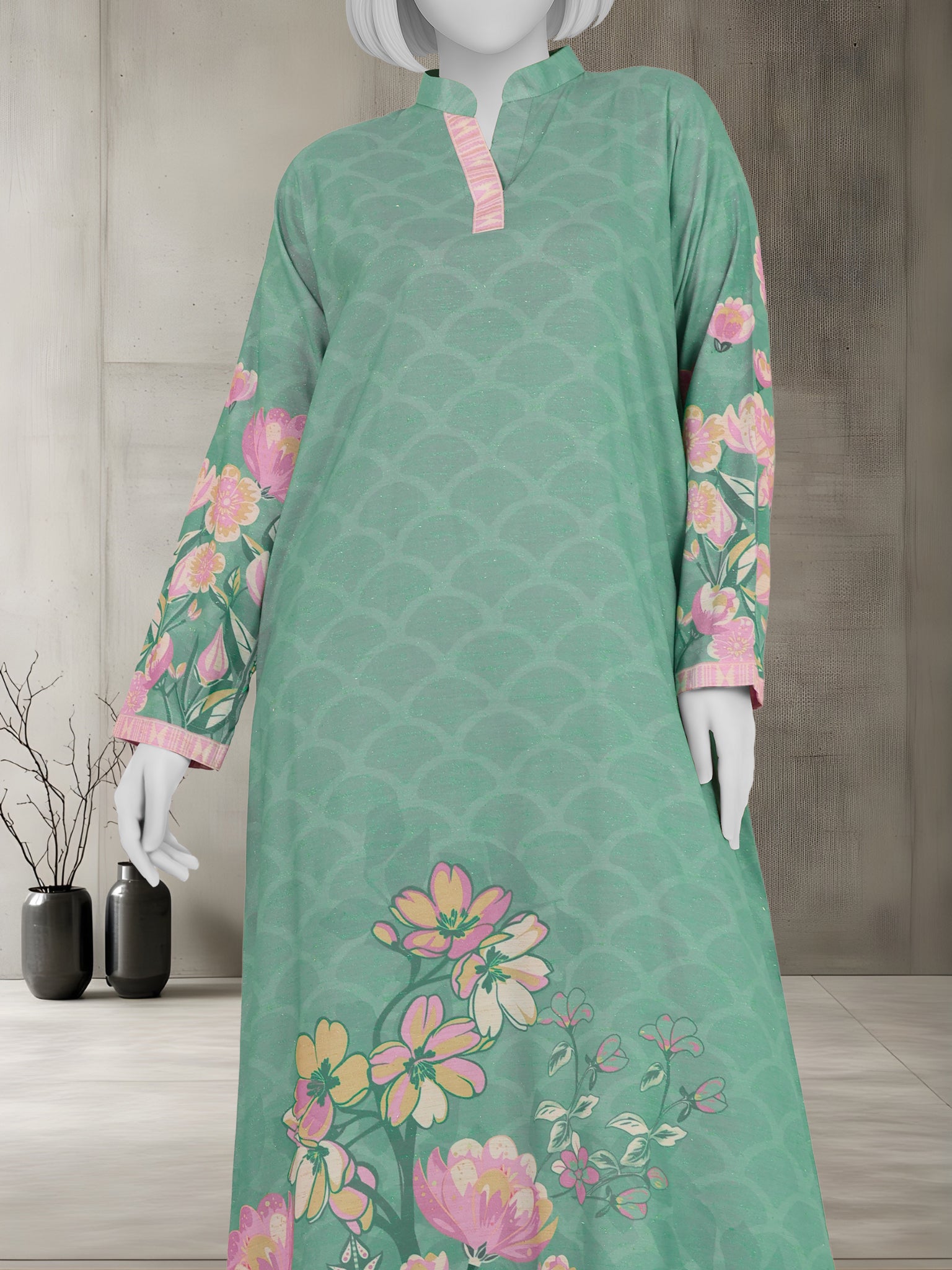 1Pc Stitched Luxury Sparkle Shirt | PJSP-260921