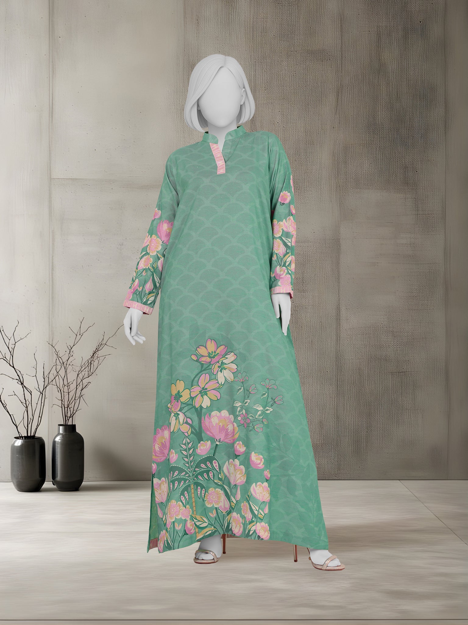 1Pc Stitched Luxury Sparkle Shirt | PJSP-260921