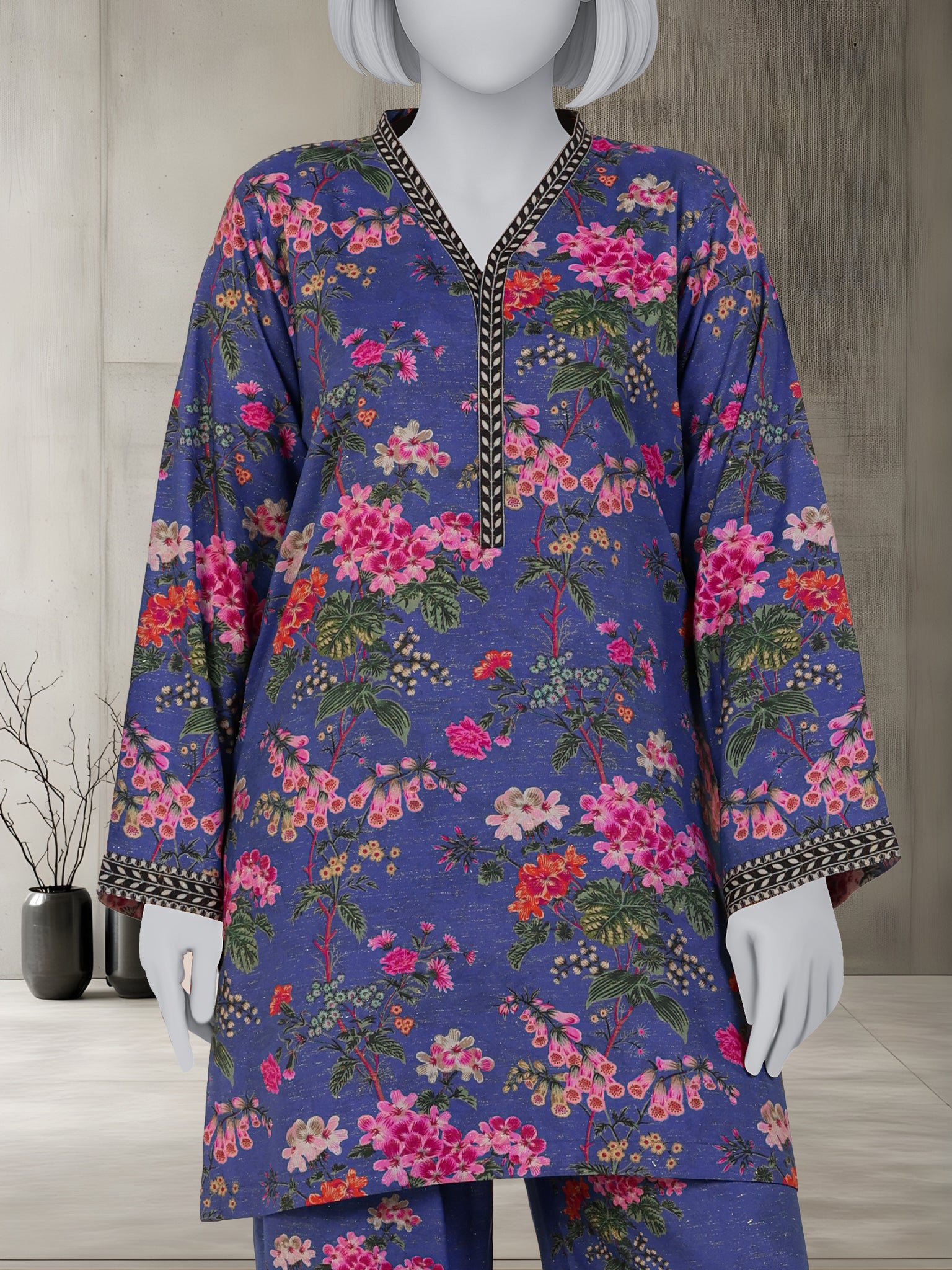 2Pc Stitched Luxury Sparkle Suit | PJSP-260924