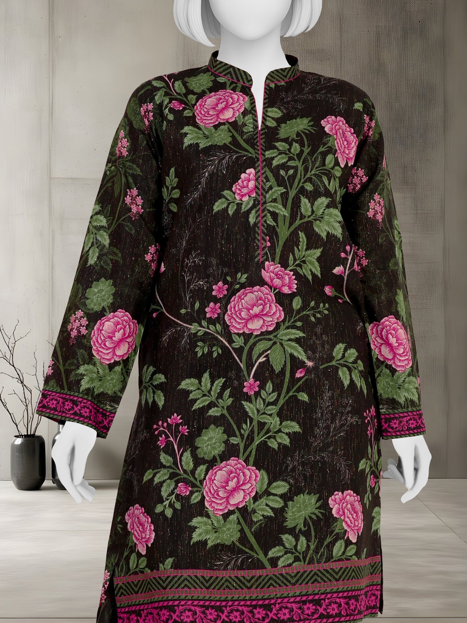 2Pc Stitched Luxury Sparkle Suit | PJSP-260925