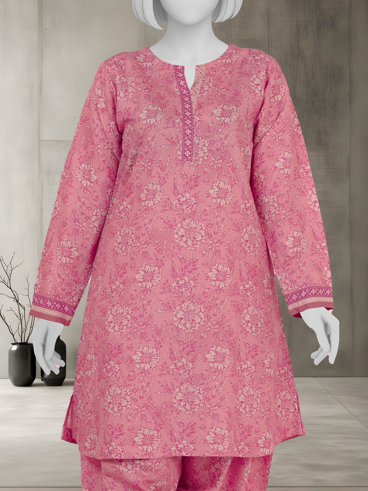 2Pc Stitched Luxury Sparkle Suit | PJSP-260926