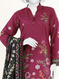 Printed Viscose 3Pc Unstitched Suit | PJVC-250901