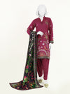 Printed Viscose 3Pc Unstitched Suit | PJVC-250901