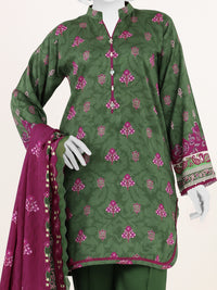 Printed Viscose 3Pc Unstitched Suit | PJVC-250903