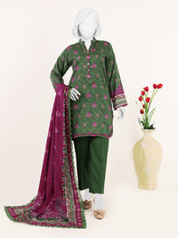 Printed Viscose 3Pc Unstitched Suit | PJVC-250903