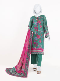 Printed Viscose 3Pc Unstitched Suit | PJVC-250906