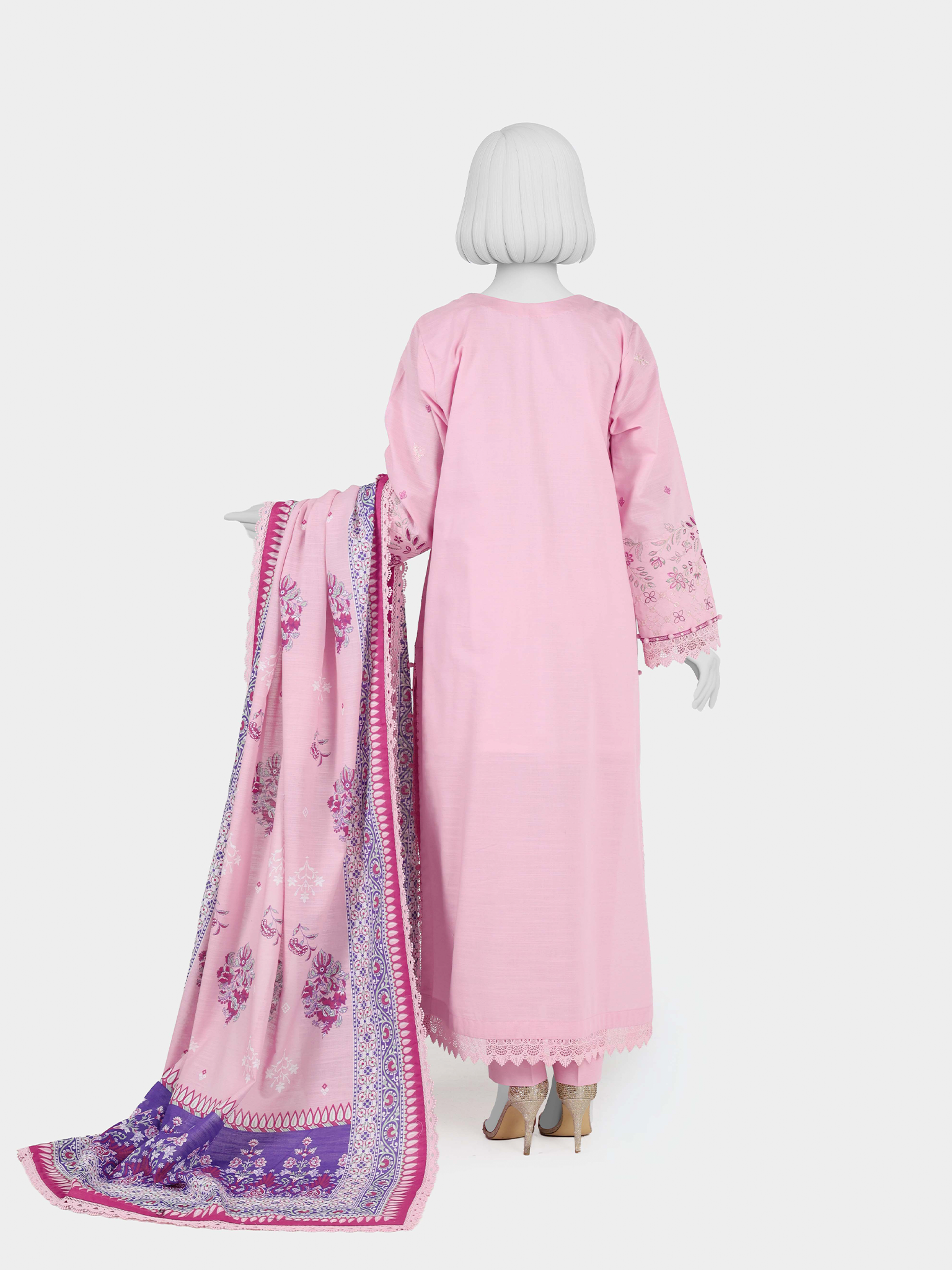 Embroidered Khaddar 3Pc Unstitched Suit | PJBKU251150A