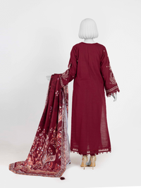 Embroidered Khaddar 3Pc Unstitched Suit | PJBKU251151B