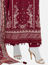 Embroidered Khaddar 3Pc Unstitched Suit | PJBKU251151B