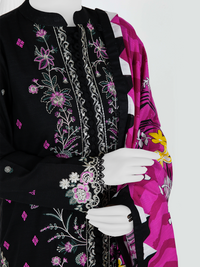 Embroidered Khaddar 3Pc Unstitched Suit | PJBKU251153A