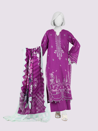 Embroidered Khaddar 3Pc Unstitched Suit | PJBKU251153B