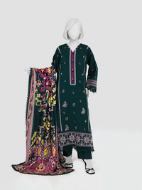 Embroidered Khaddar 3Pc Unstitched Suit | PJBKU251154A