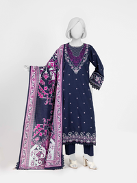 Embroidered Khaddar 3Pc Unstitched Suit | PJBKU251154B