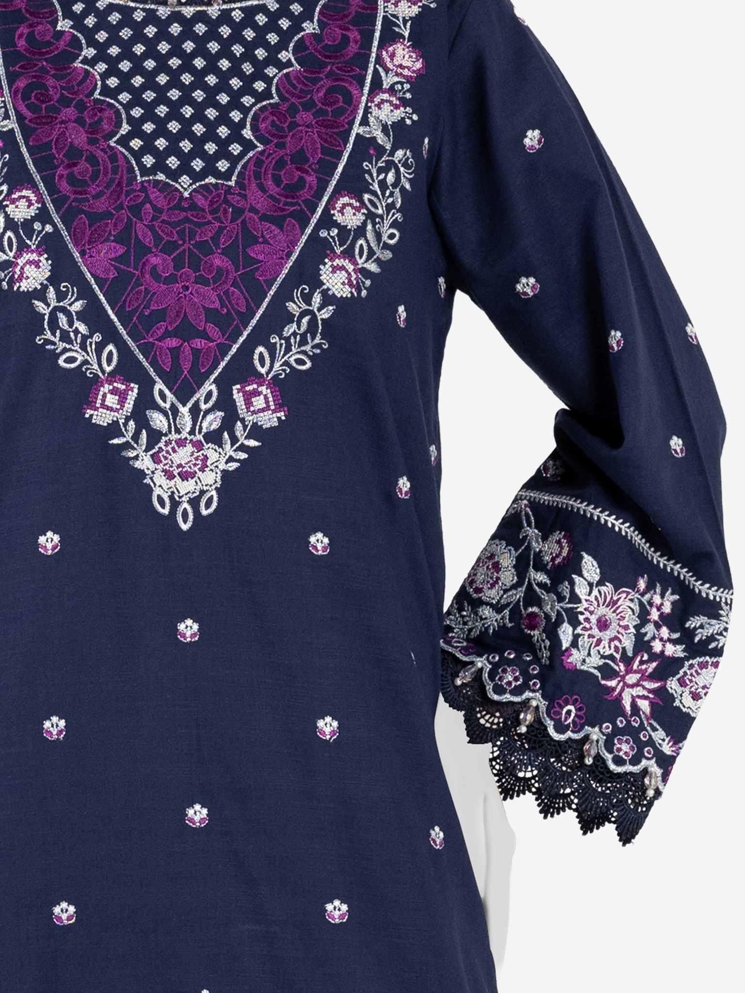 Embroidered Khaddar 3Pc Unstitched Suit | PJBKU251154B