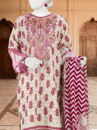 3Pc Stitched Lawn Embroidered Suit | PLS-24-1273B