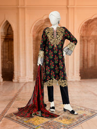 3Pc Stitched Lawn Embroidered Suit | PLS-24-1275B