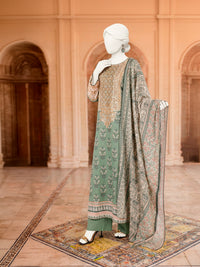 3Pc Stitched Lawn Embroidered Suit | PLS-24-1277B