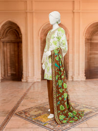 3Pc Stitched Lawn Embroidered Suit | PLS-24-1278B