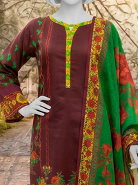 3Pc Stitched Lawn Printed Suit | PLS261195